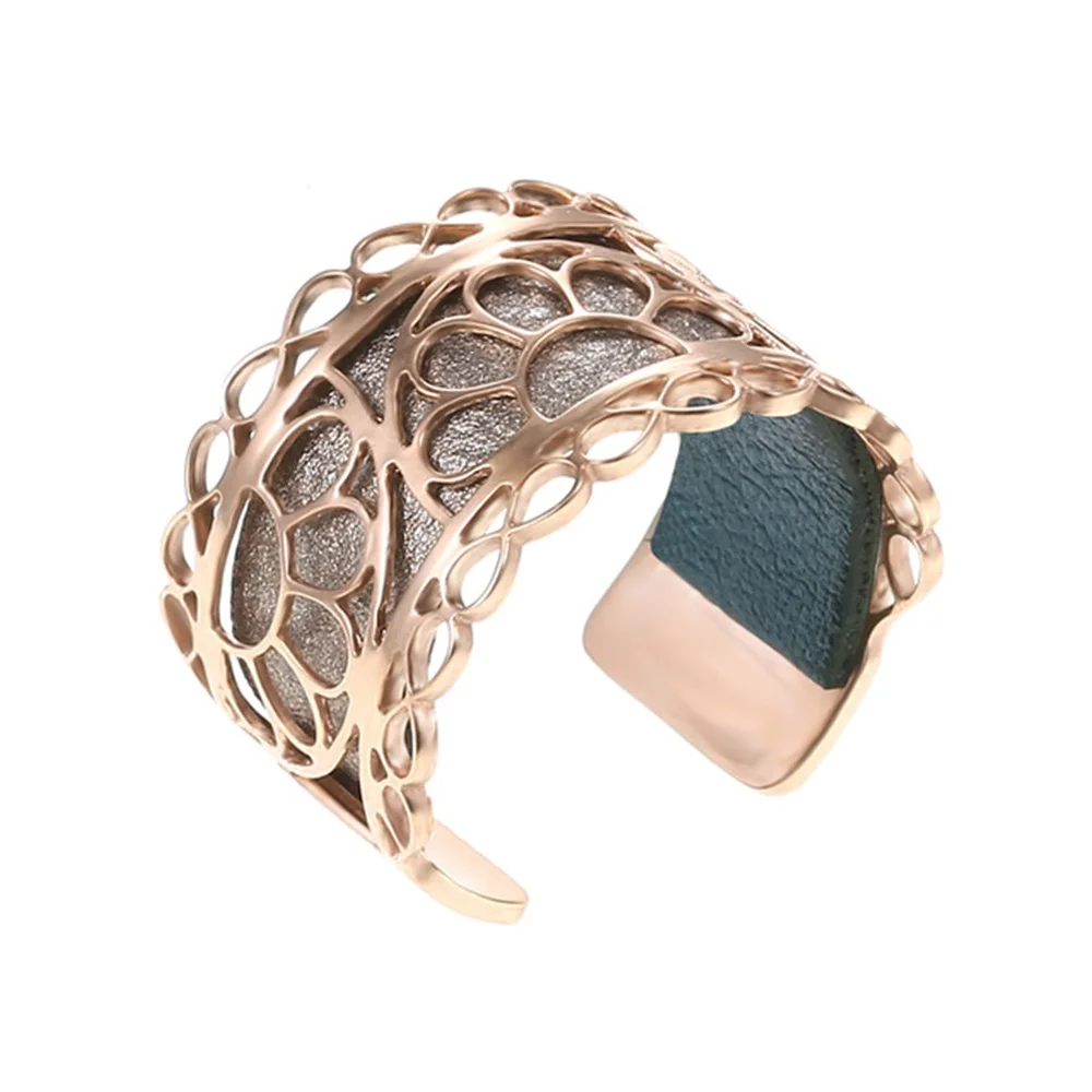 Legenstar кольца из нержавеющей стали для женщин Bijoux Homme следа ноги регулируемое кольцо Сменное кожаное женское кольцо Argent - Цвет основного камня: silver rose gold