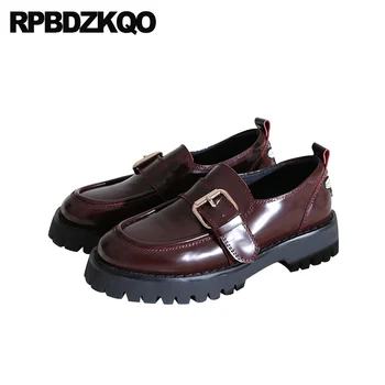 

designer shoes women luxury 2019 chinese italian china slip on genuine leather ladies rubber sole red wine flats black round toe