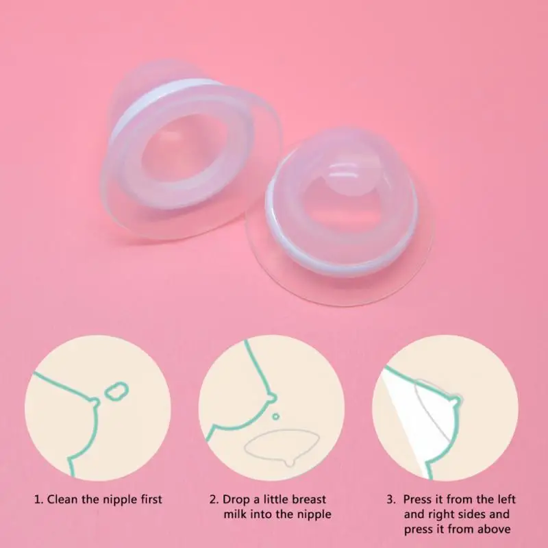 2pcs/set Correction Puller Redress Sucking Breastfeeding Hygiene Protector Soft Silicone Pregnant Women Nipple Aspirator