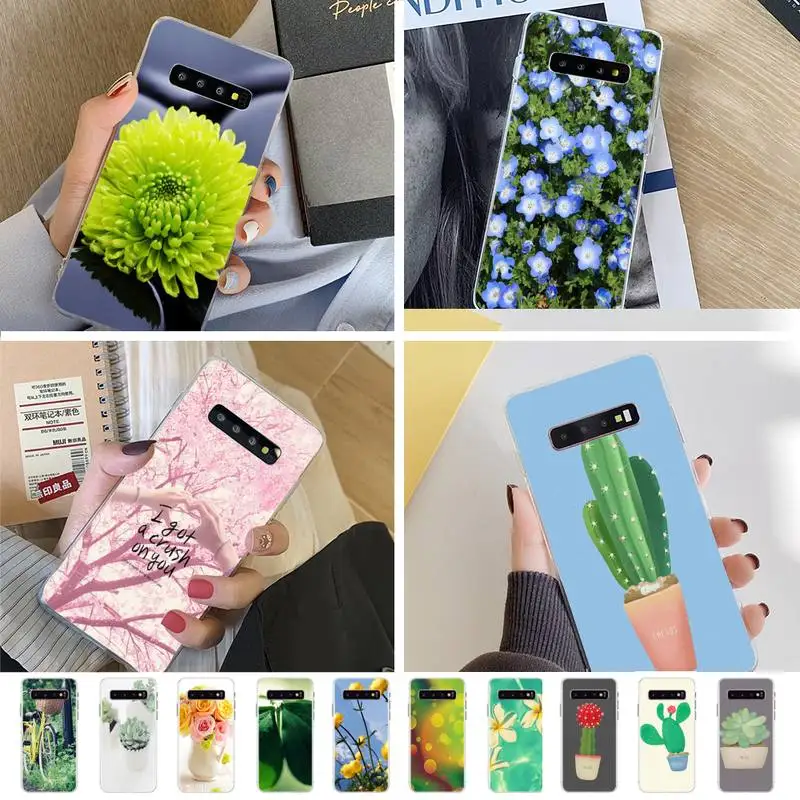 Милый чехол для телефона Samsung S10 S10lite S9 S9plus S8 S7 S6 S6edge прозрачный