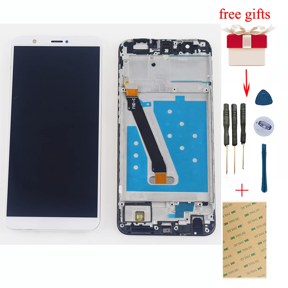 

For Huawei Enjoy 7S LCD Screen P Smart FIG-LX1 FIG-LA1 LCD Display Panel Touch Screen Digitizer Sensor Glass Assembly Frame