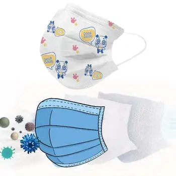 

10/50Pcs Children Kid Disposable 3-layer Dustproof Cartoon Meltblown Mouth Mask маски для лица защитные fast shipments