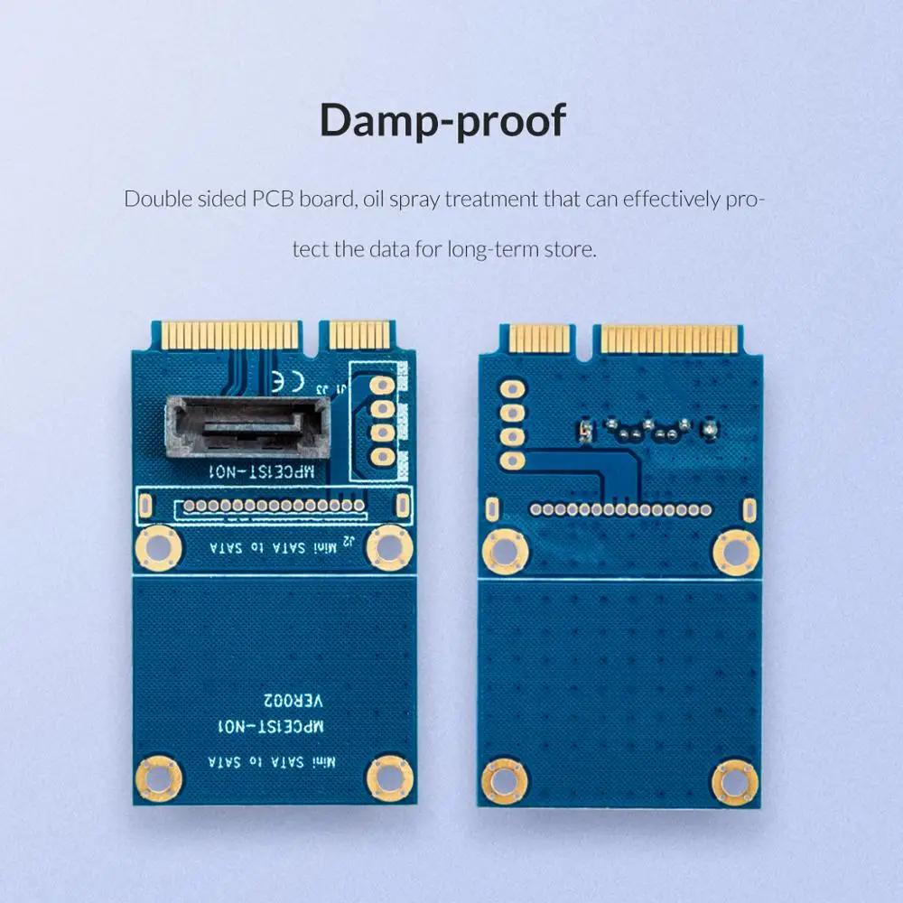 Адаптер ORICO SATA 7pin адаптер mSATA вертикальный SSD с поддержкой протокола SATA3