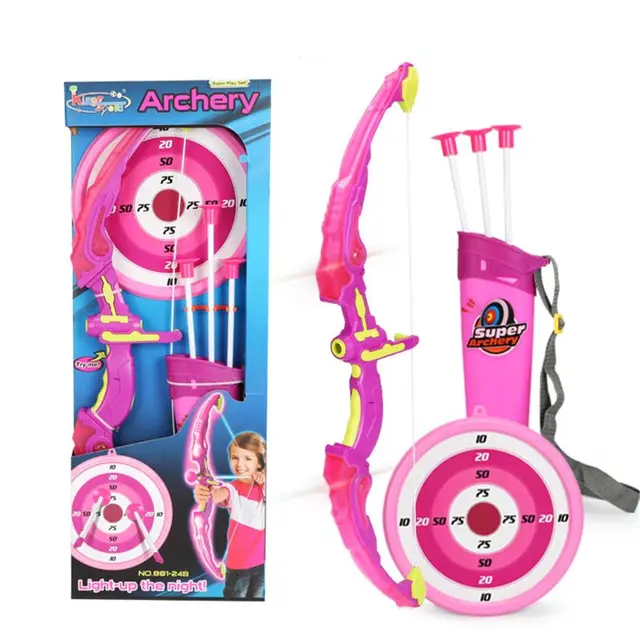 Light Up Archery Bow and Arrow Toy Set for Boys Girls With 3 Suction Cup Arrows C5AF 5