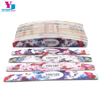 

100Pcs/Lot Nail Polish Files Professional Manicure Nail Buffer Lima Nail Sandpaper Double-Sided Wood For Pedicure Nail Art Tool