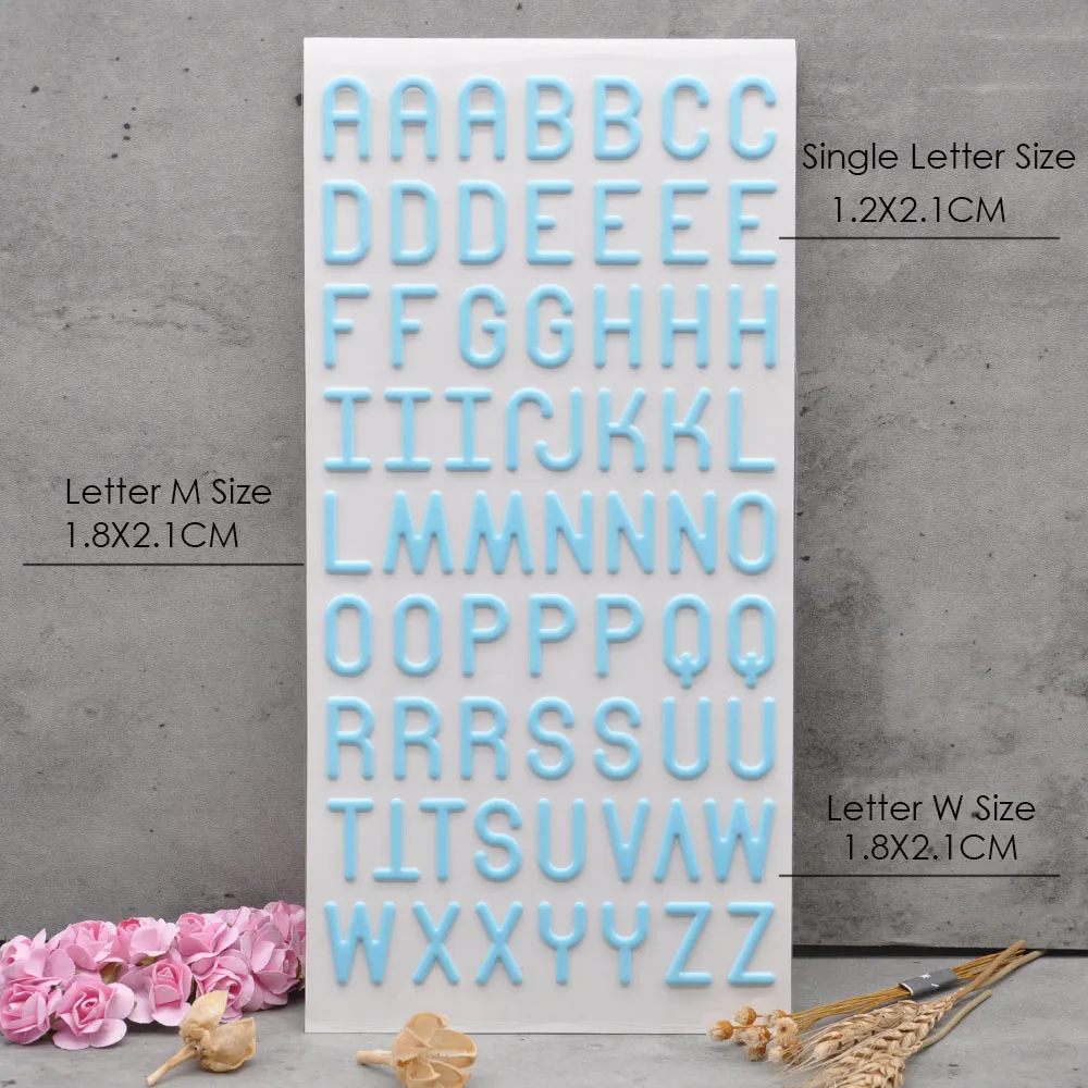 Decorative stickers Self adhesive stickers Adhesive stickers Decorative labels stickers Alphabet label stickers Diy scrapbooking accessories Alphabet Letters 4 Sheets 24Cm*12Cm Scrapbooking Creative Stickers A-Z Living Room Home Decor Handmade For Children PS001