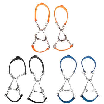 

6-Teeth Ice Snow Traction Cleats Spikes Shoes Footwear Trail Crampons Anti-skid Grips for Winter Walking Fishing Hiking Jogging