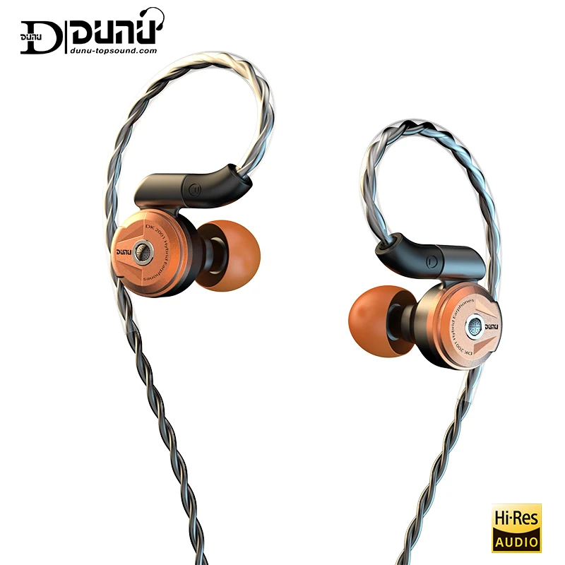 DUNU DK2001 Hi Res 3BA + 1DD гибридные драйверы наушники IEM с MMCX самоблокирующейся быстрой со