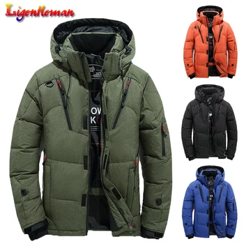 

High Quality Winter Jacket Men Casual Hooded Thick Warm Parka Coat Thicken Coat Male Slim Zipper Multi-Pockets Overcoat Jackets