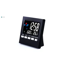 Многофункциональный цифровой будильник электронные настольные часы Голосовое управление сенсорный светодиодный дисплей монитор здоровья влажность температура