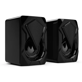 

USB Wired Computer Speakers Bass Stereo Subwoofer Colorful LED Light Laptop Smartphones MP3 Portable Audio & Video