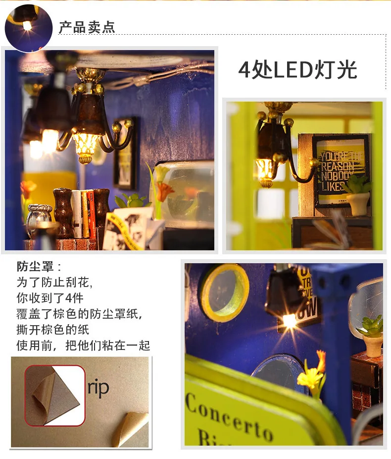 K-039 Творческий контейнер 3D DIY Деревянный Кукольный дом Питание Грузовик кукольный домик Miniaturas мебель сборные наборы игрушки для детей