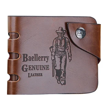 

ASDS-baellerry Leather Vintage Men Wallets Male Money Bag Hasp Hollow Out Small Wallet Men Clutch Purse Card Holder Coin Pocket