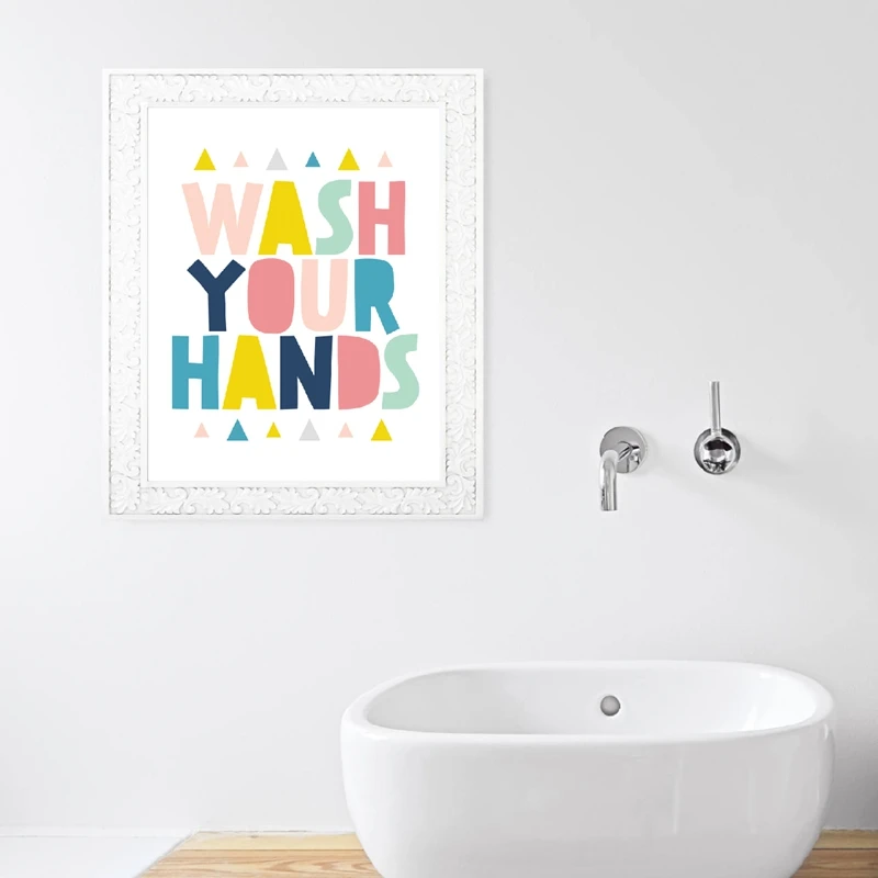 Bathroom-Quote-Art-Painting-Wall-Pictures-Colorful-Kids-Bathroom-Rules-Canvas-Art-Prints-and-Posters-Home