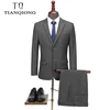 ¡Novedad de TIAN QIONG! Traje de dos piezas para hombre, trajes de color negro de la Marina, traje de novio ajustado de marca 2022, traje de boda, chaqueta coreana, Pantalones ► Foto 3/6