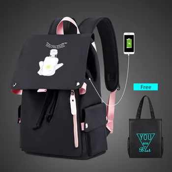 

Luminous backpacks school bags for teenagers high school backpack 17 inch laptop waterproof backpack teenagers school bag