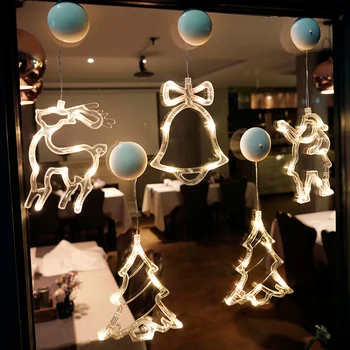 

New Year decorations, scene layout, storefront shop, creative small ornaments, window tree pendants, festive atmosphere