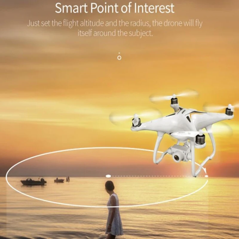 Smart Brushless GPS WiFi FPV RC Drone Two-axis Stabilization Gimbal 25Mins 5G 1080P Camera GPS Follow Me Selfie RC Quadcopter