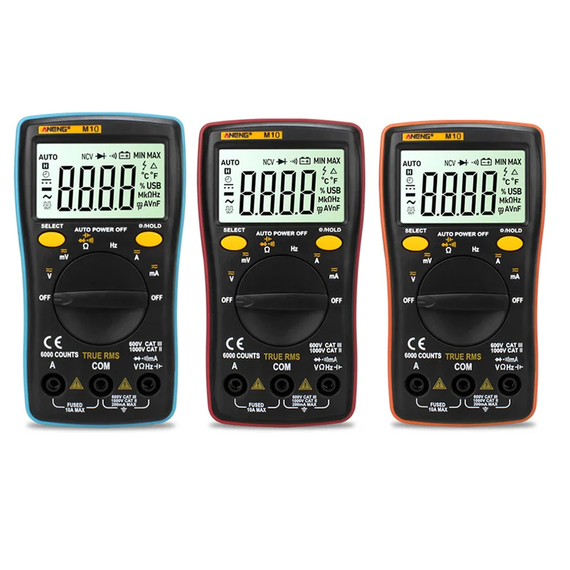 

M10 True RMS Wave Output LCD Digital Multimeter 6000 Counts Backlight AC DC