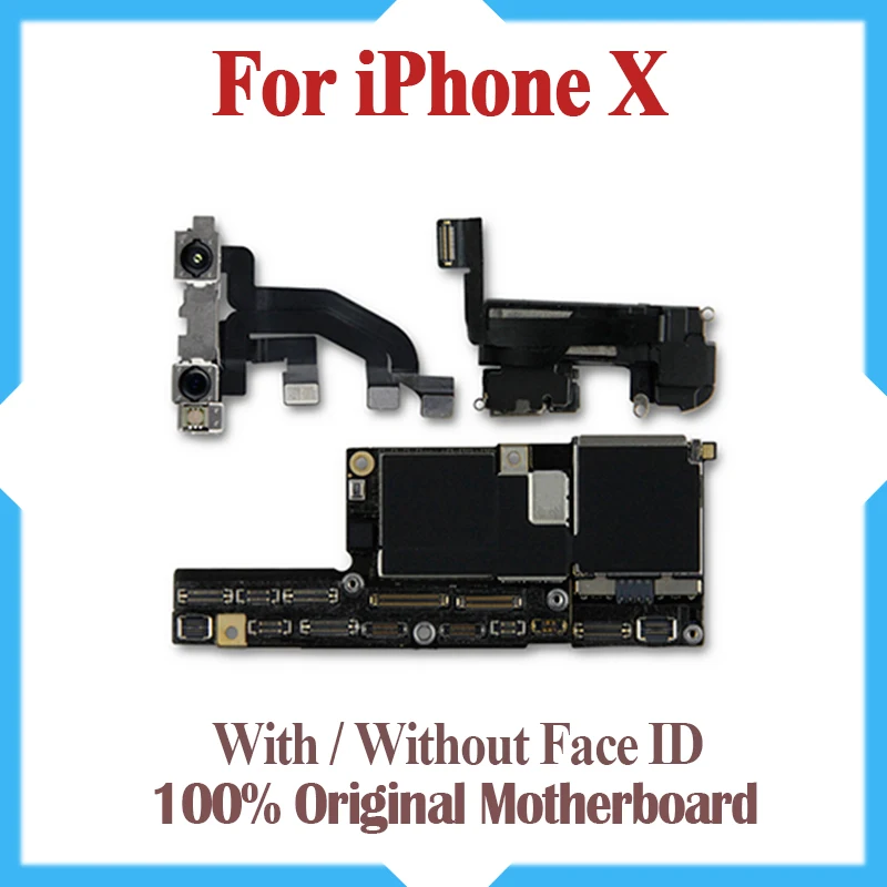 64GB 256GB original motherboard for iPhone X With / Without Face ID IOS system logic board free shipping | Мобильные телефоны и