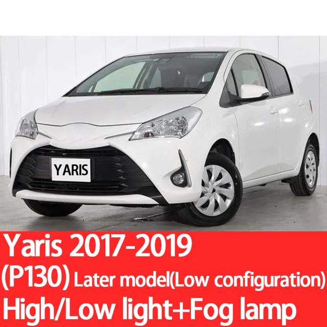 YNFOM LED headlights kit for Toyota Yaris,Echo P1-P15 1999-2020 Low beam,High beam,fog lamp,car accessories,car headlight bulbs 2017-2019 P130 Low