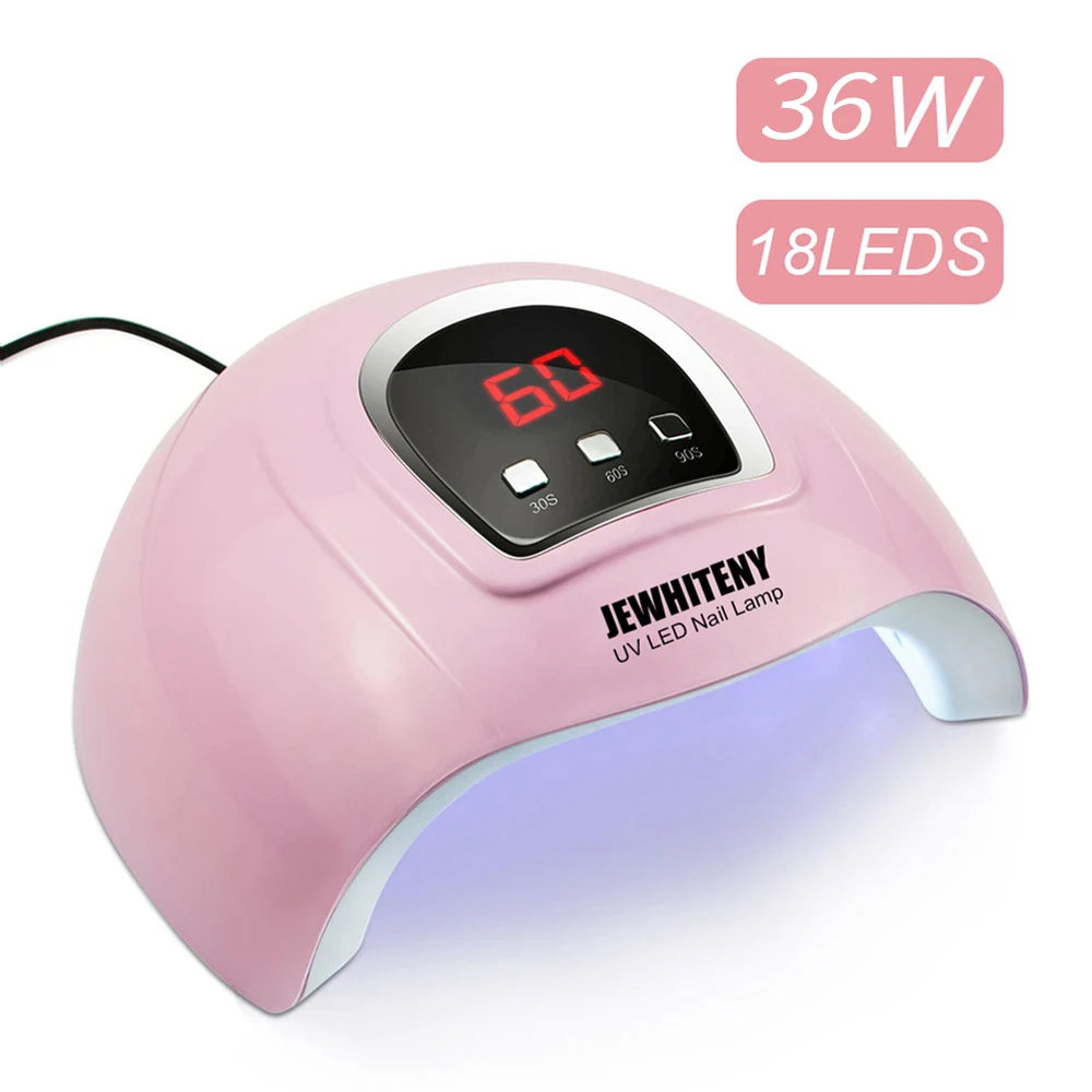 36W Nail Lamp UV LED Dryer Sun Light For All Gels Polish With Infrared Auto Sensing Timer Smart LCD Display dry Gel Varnish | Красота и