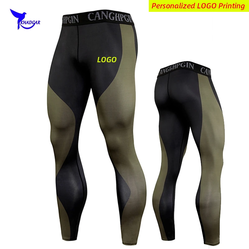 Quick Dry Compression Running Tights Men Joggings Pants Workout Gym Fitness Leggings Sportswear Training Bottoms Custom