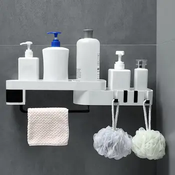 

Multifunction Rotating Home Bathroom Wall Corner Protable Waterproof Storage Rack Shower Shelf Organizer Basket Wall Sticker