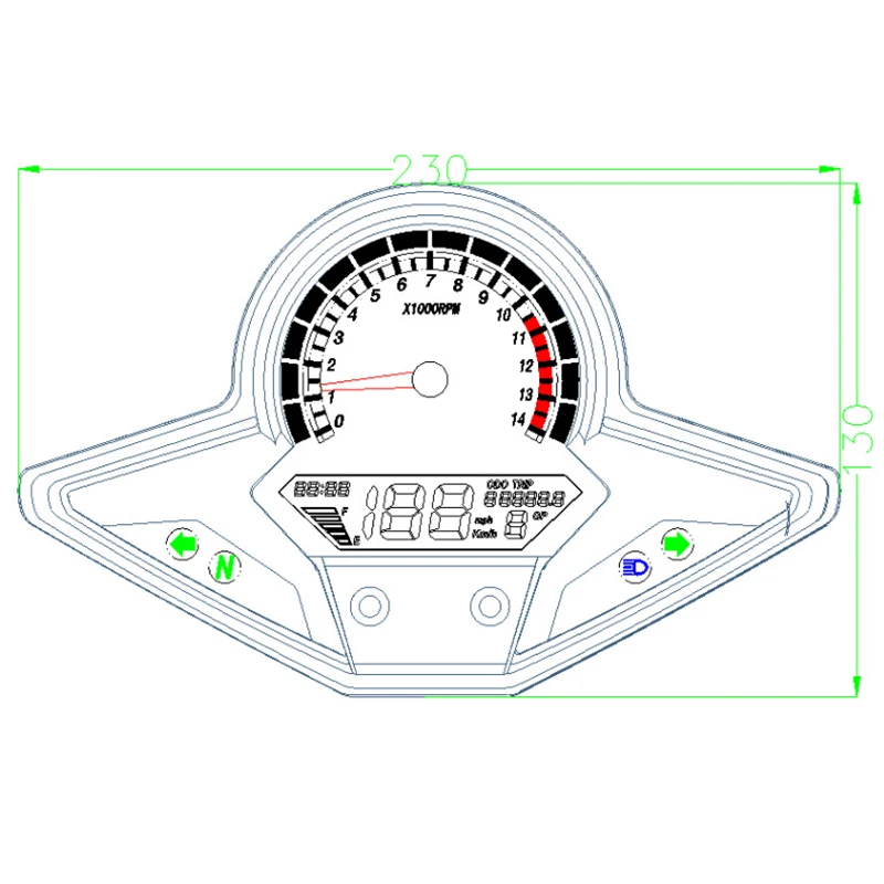 Мотоцикл Тахометр одометр инструменты кластер спидометра метр для Honda