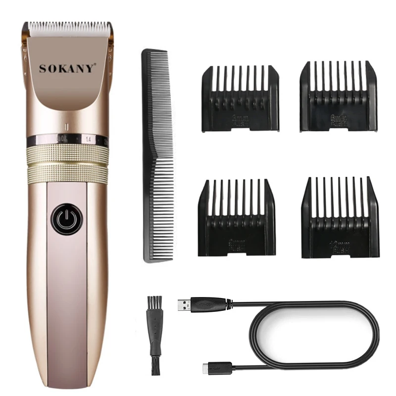 Rechargeable hair trimmer for men grooming electric beard & hair clipper adjustable edge & cutting machine haircut 100-240V