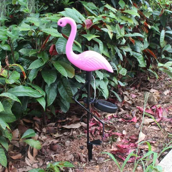 

New Solar Lawn Lamp Outdoor Waterproof Solar Villa Garden Ground Plug Lamp Led Flamingo Landscape Light