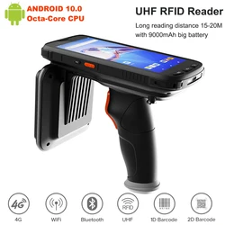Long Distance Waterproof IP67 Rugged Android Bluetooth RFID Industrial Grade UHF Handheld Terminal for Inventory Checking