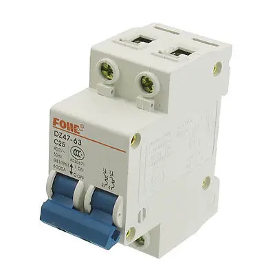 

AC 400V 25A 2 Pole 2P Overload Protection Miniature Circuit Breaker