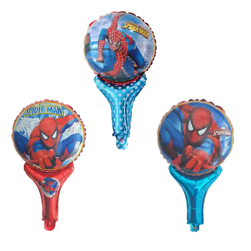 10 шт. ручные палочки мультфильм Халк и Человек-паук фольги Воздушные шары на день рождения супер герой воздушные шарики для украшения детск...
