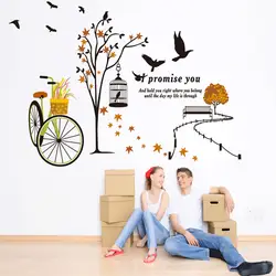 Аксессуары для дома самоклеющиеся DIY наклейки на стену в форме дерева весенняя одежда декоративная роспись стены наклейки для гостиной