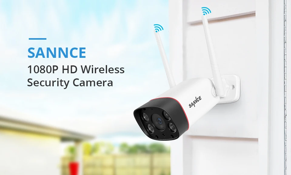 SANNCE HD 1080P WiFi IP камера, Беспроводная Водонепроницаемая камера ночного видения, камера для наблюдения, наружная ИК-камера для домашней безопасности