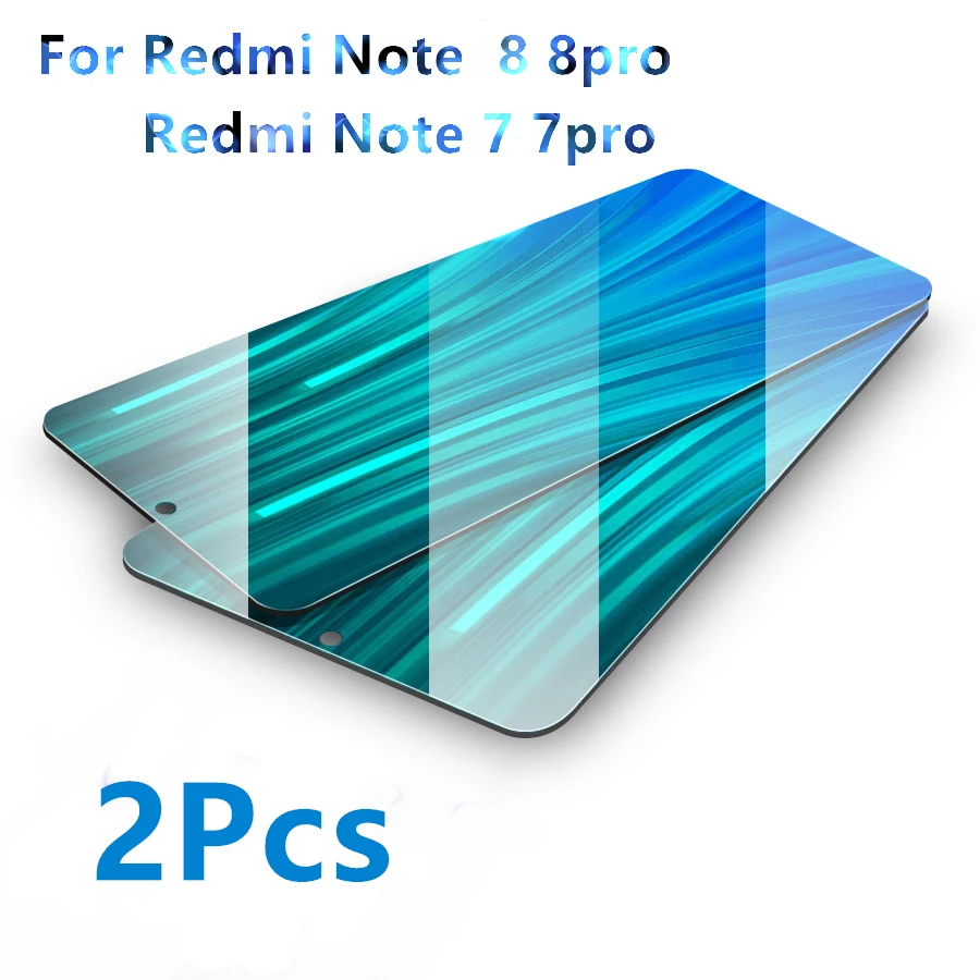 2Pcs For Redmi Note8 8pro Tempered Glass Full Cover Screen Protector on xiaomi  protetctive Film for xiomi redmi note7 7pro glas 1