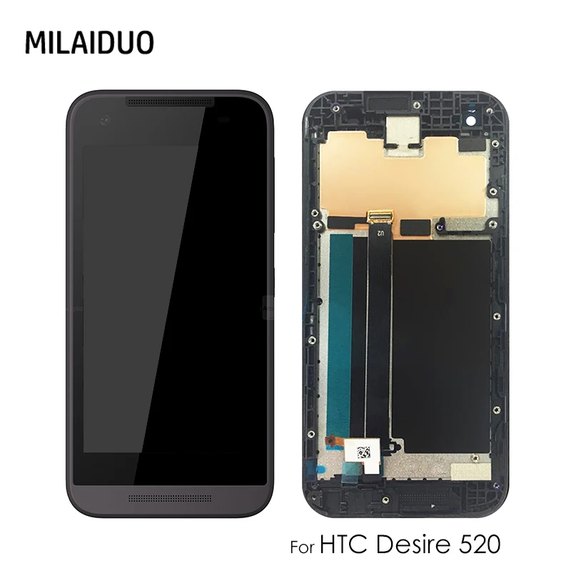 

LCD Display For HTC Desire 520 LCD Touch Screen Digitizer Assembly Replacement Black White with Frame For HTC 520