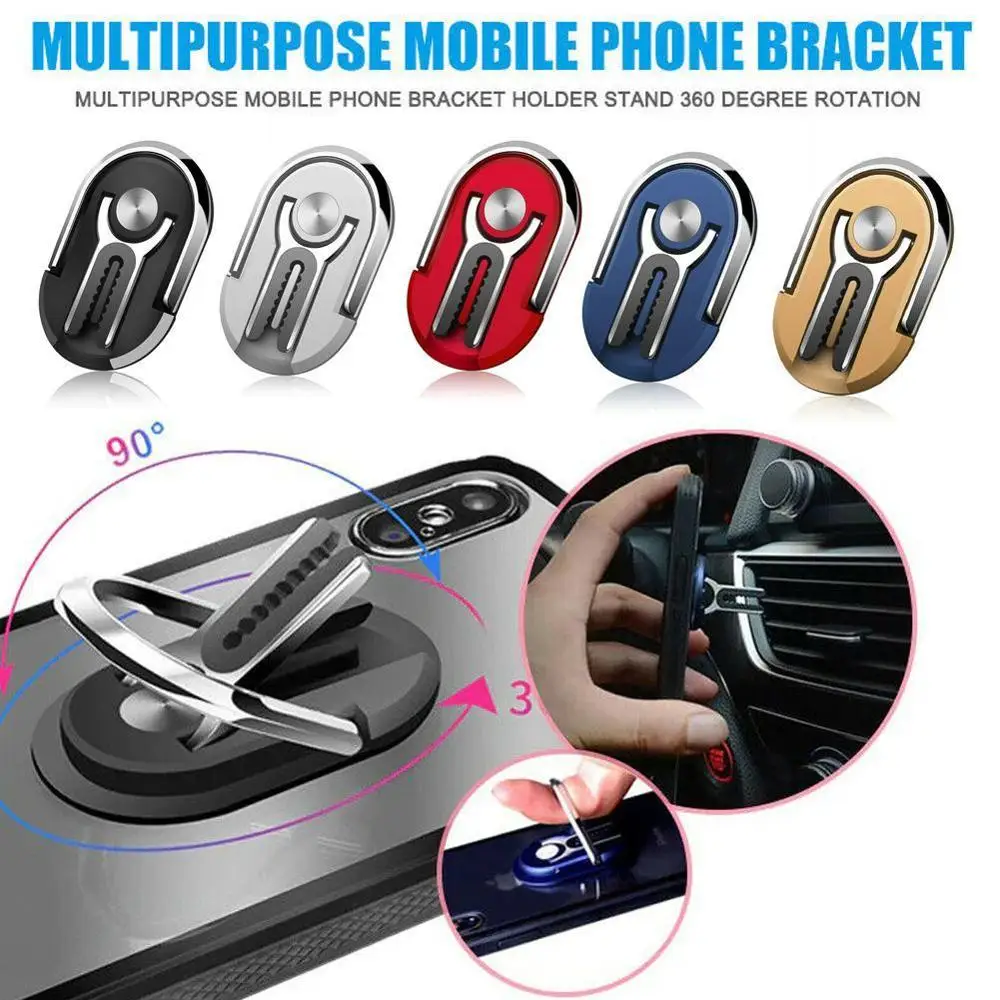 Multipurpose Mobile Phone Holder 360 Degree Car Air Vent Grip Mount Stand Rotation Magnetic Finger Ring Bracket | Мобильные телефоны
