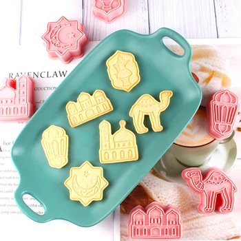 

Plastic 3D Biscuit Stamp Cookie Mlod Set Middle Eastern Style Cookie Presses Kitchen Pastry Bakeware Dough Baking Tools