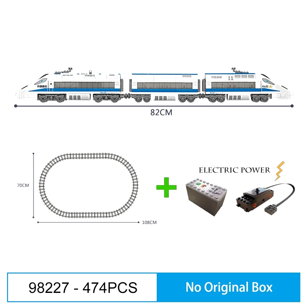 Серия Technic Экспресс высокоскоростные поезда треки мощность фигурки DIY Развивающие строительные блоки наборы игрушки для детей творческие подарки - Цвет: 98227 Without Box