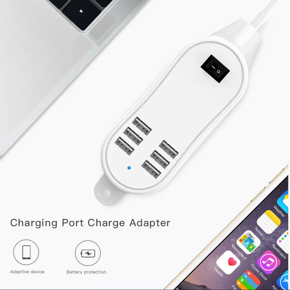 6 портов USB зарядное устройство концентратор 5 в несколько адаптер питания быстрая зарядка ЕС вилка