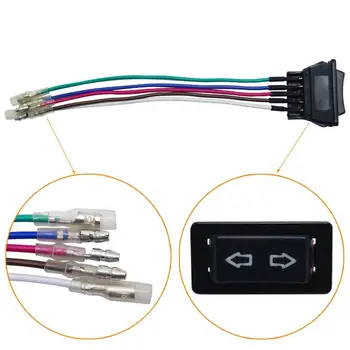 

Professional 5Pin 12 For 24 v Black Car Power Window Switch With Plastic Lamp Electronic Components Universal For Cars