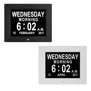 

8-Inch Electronic Clock Calendar Digital Photo Frame Automatically Adjusts the Brightness Alarm Clock AU Plug