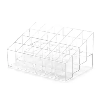 

24 Grid Transparent Lipstick Clear Acrylic Display Stand Cosmetic Storage Box Makeup Organizer Storrage Casex