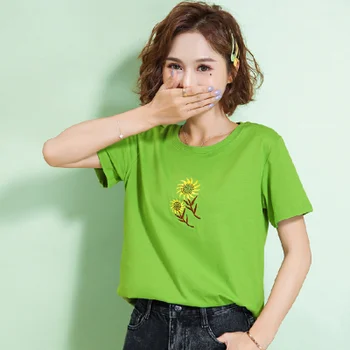 

Fashion Logo burgundy Printing T Shirts Women's Short Sleeve Fashion 100% cotton Female T-Shirts