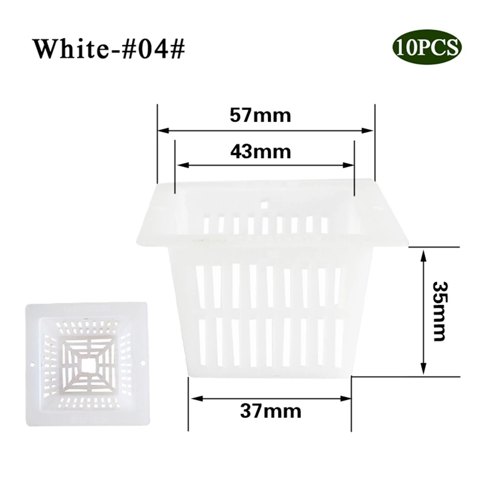 10Pcs Hydroponic Colonization Mesh Pot Net Cup Basket Hydroponic Aeroponic Planting Grow Clone Nursery Pots 