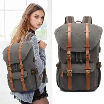 

Backpack Outdoor Multi-function Usb Backpack Large-capacity Camping Backpack Retro Travel Backpack Oxford Outdoor K4S8