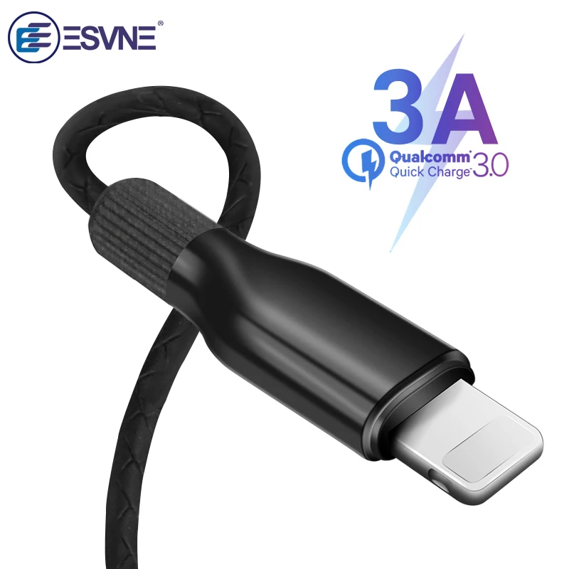 ESVNE 3A быстро Зарядное устройство Micro USB кабель для передачи данных для iPhone XiaoMi android 8 контактный шнур провод Тип C кабель USB C для зарядки мобильного телефона