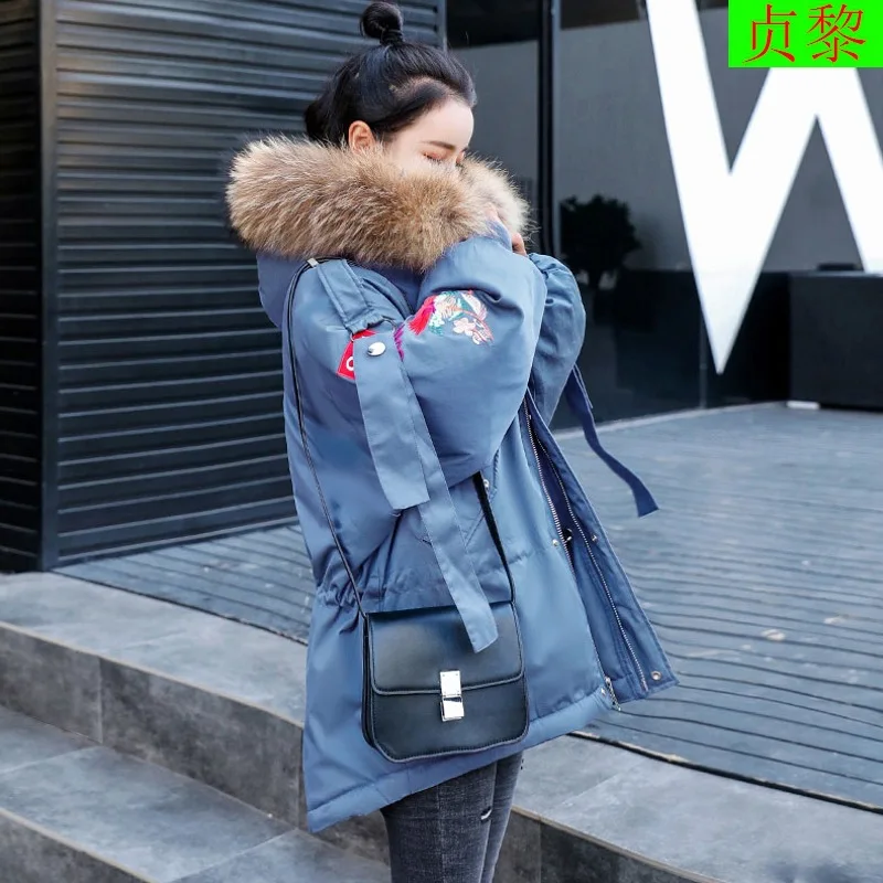 

2018 Winter New Style WOMEN'S Medium-sized Korean-style down Jacket Cotton-padded Clothes Pike Cotton-padded Jacket Coat INS Sho